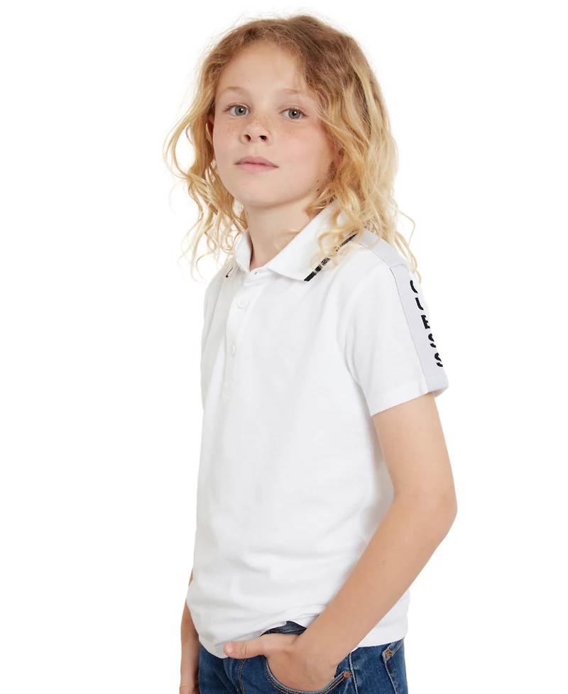Guess Big Boys Short Sleeve Taping Polo Shirt