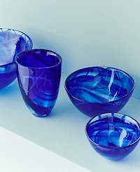 Kosta Boda 13.8" Contrast Blue Decor Bowl