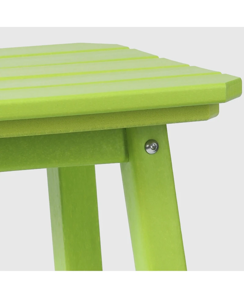 WestinTrends 29" Hdpe Outdoor Patio Square Bar Stools (Set of 2)