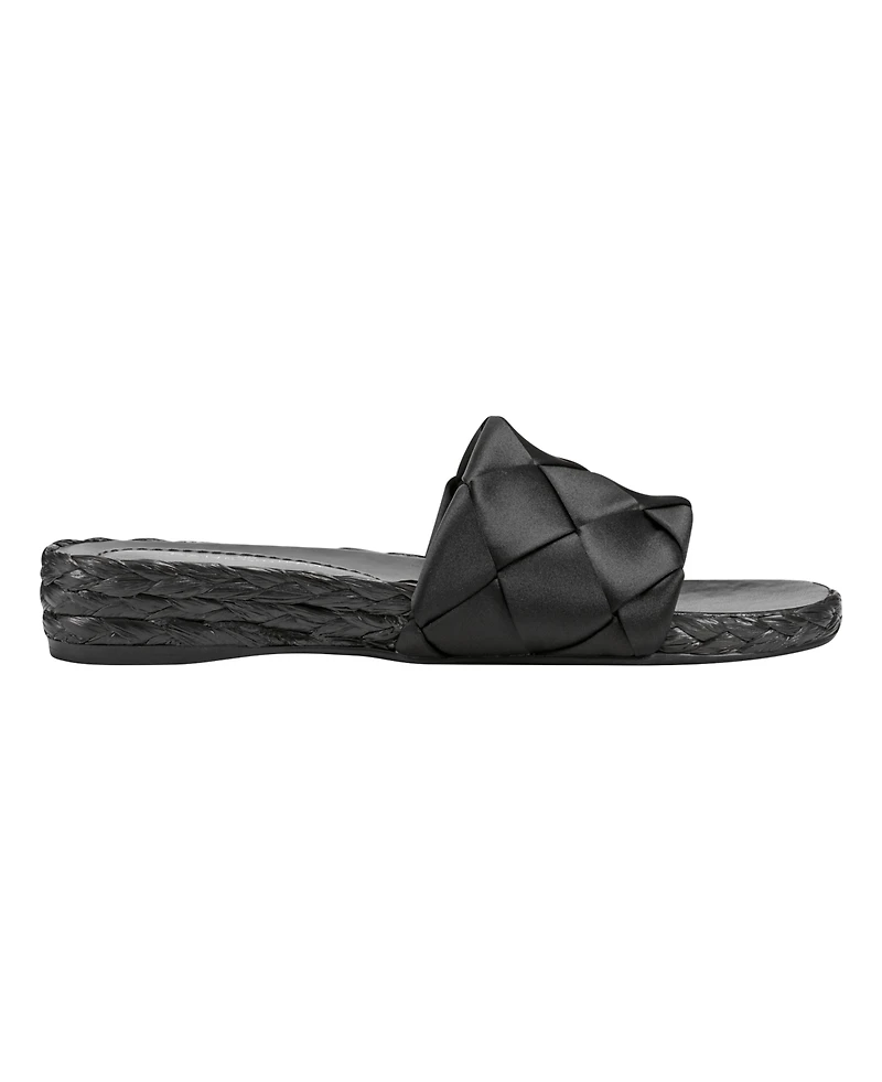 Bandolino Women's Deedee Woven Upper Espadrille Slide Sandals