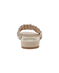 Bandolino Women's Melly Knotted Upper Flat Slide Sandals