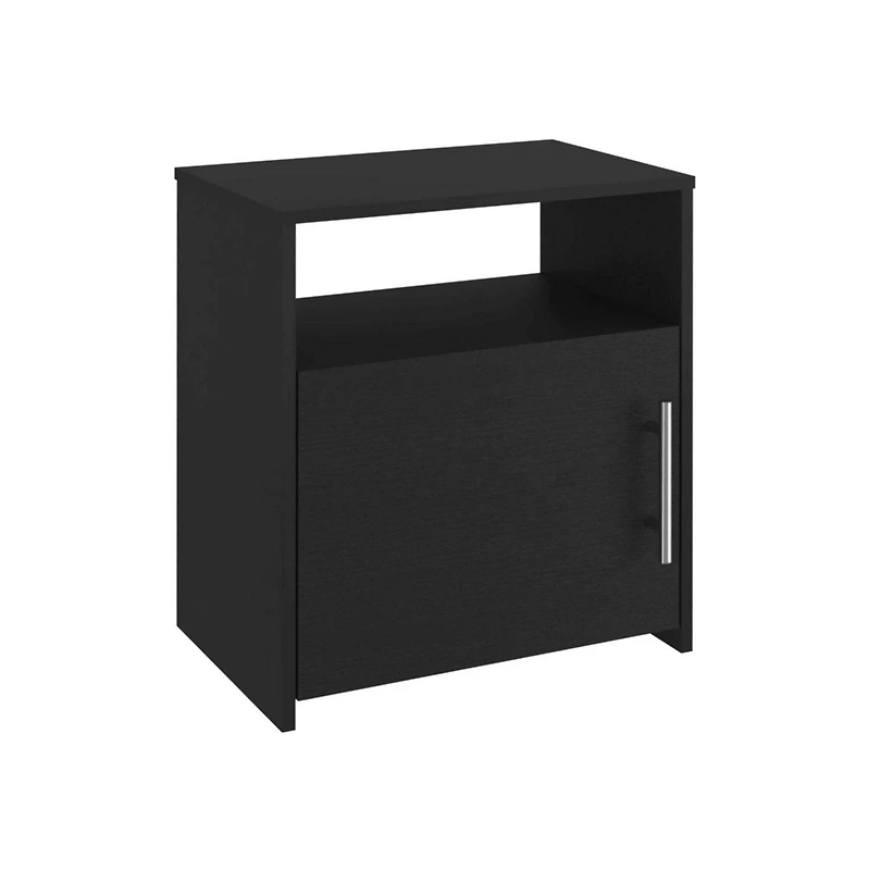 Simplie Fun Omaha Nightstand, Single Door Cabinet, Metal Handle, One Shelf, Superior Top