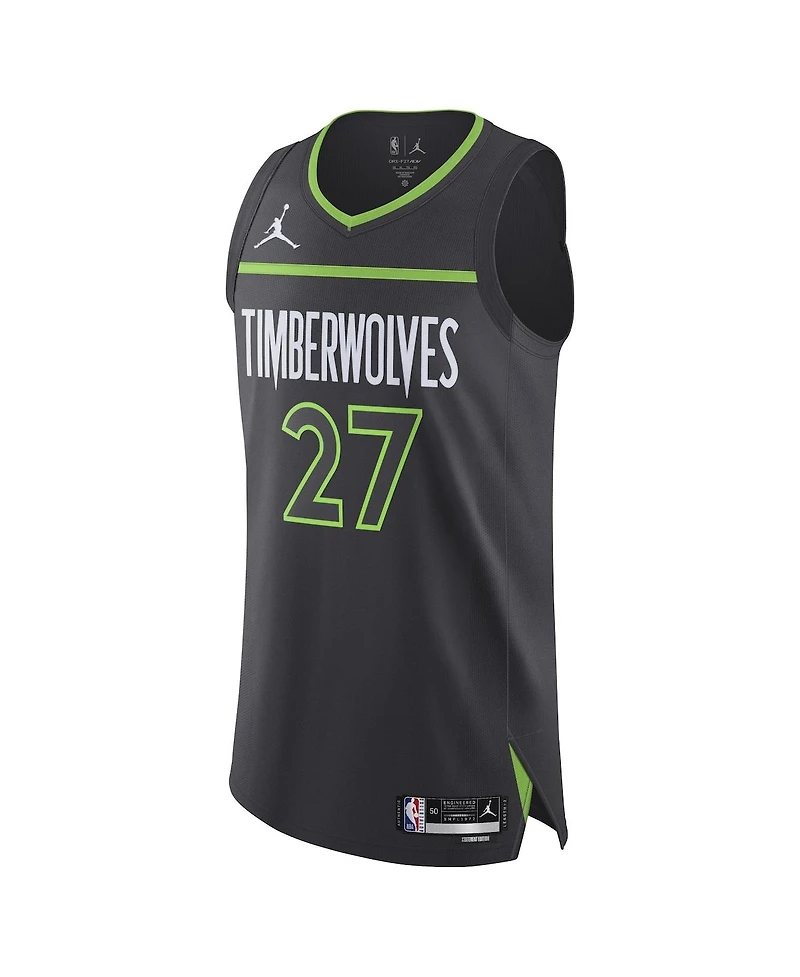 Jordan Men's Rudy Gobert Anthracite Minnesota Timberwolves Authentic Player Jersey - Statement Edition