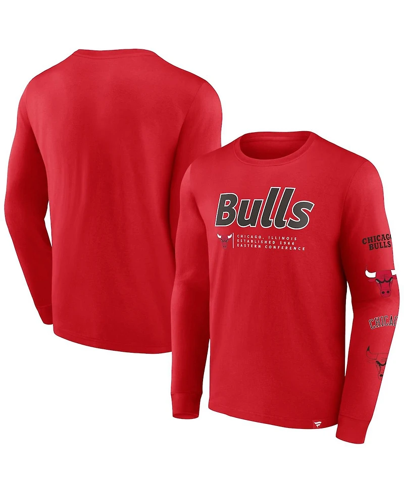 Fanatics Men's Chicago Bulls Baseline Long Sleeve T-Shirt