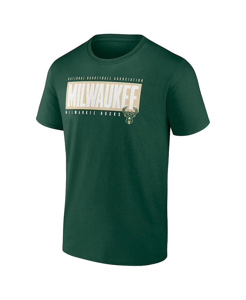 Fanatics Men's Hunter Milwaukee Bucks Box Out T-Shirt