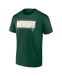 Fanatics Men's Hunter Milwaukee Bucks Box Out T-Shirt