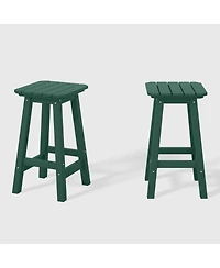 WestinTrends 24" Hdpe Outdoor Patio Counter High Backless Square Set of