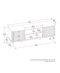 Amber & Emily Tv Stand with Sliding Doors for TVs up to 75"