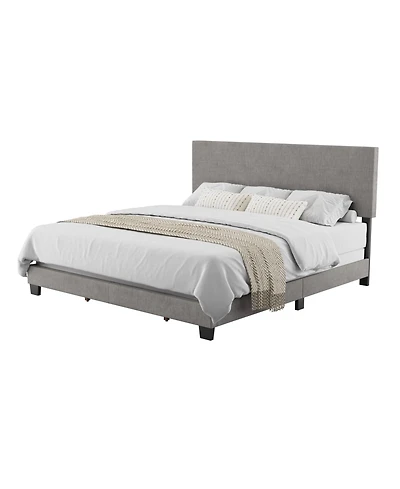 Amber & Emily Upholstered Modern King Bed