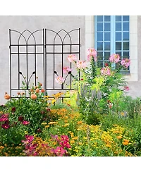 Streamdale Furniture Metal Garden Trellis 71"X17.7" for Climbing Plants