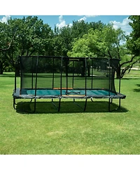 Jumpking Pro-Series Rectangular Trampoline 10ft x 18ft - Double the Springs, Patented V-shaped Spring Arrangement, Comfort Weave Jumping Surface