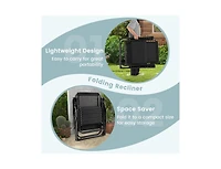 Slickblue Adjustable Metal Zero Gravity Lounge Chair with Removable Cushion and Cup Holder Tray