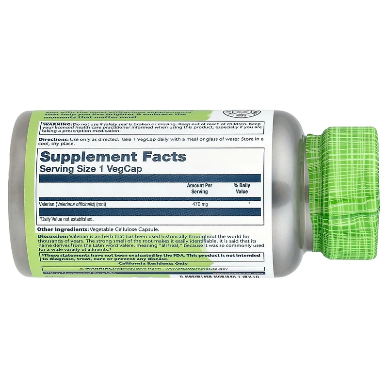 Solaray True Herbs Valerian 470 mg