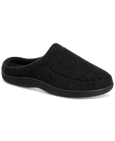 Isotoner Men's Heathered Cord Knit Jermaine Clog Slipper with Micro Terry Lining
