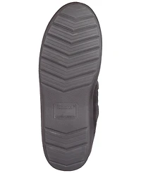 Isotoner Men's Water Repellent Microsuede Carter Boater Moccasin Slipper with Memory Foam