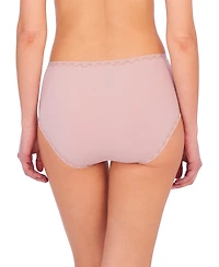 Natori Bliss Lace-Trim High Rise Cotton Brief 755058