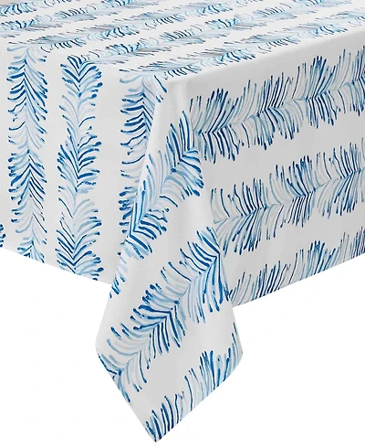 Izod Seagrass Stripe Water-Resistant Indoor and Outdoor Tablecloth, 60" x 120" Rectangle
