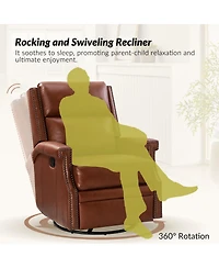 Anselm Transitional Recliner with Nailhead Trim