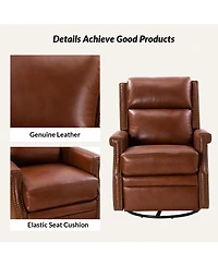 Anselm Transitional Recliner with Nailhead Trim