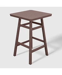 WestinTrends 5-Piece Hdpe Outdoor Patio Dining Bar Bistro Table Set with Counter High Stools