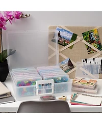 Iris 2 Pack Extra Large 4" x 6" Photo and Embellishment Craft Keeper with 16 cases
