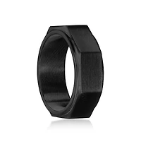 Metallo Stainless Steel Geometric Spinner Ring