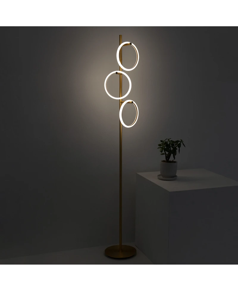Saturn 66" Led Tree Floor Lamp with 3 Removeable Light Rings