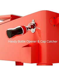 Slickblue 80 Quart Outdoor Patio Rolling Steel Construction Cooler