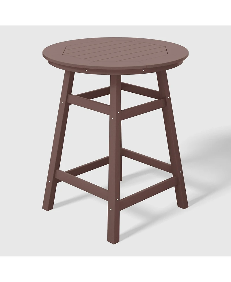 WestinTrends 5-Piece Hdpe Outdoor Patio Dining Bar Bistro Table Set with Counter High Round Stools