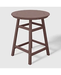 WestinTrends 5-Piece Hdpe Outdoor Patio Dining Bar Bistro Table Set with Counter High Round Stools