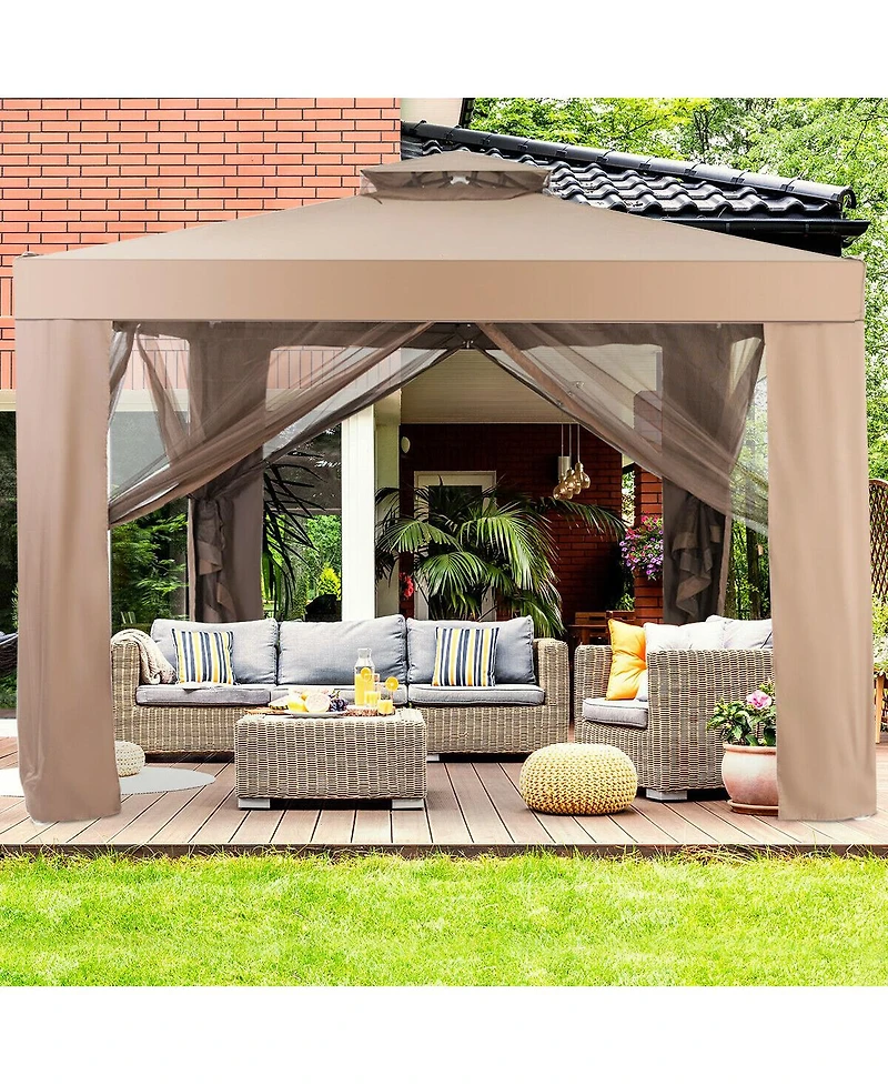 Canopy Gazebo Tent Shelter Garden Lawn Patio with Mosquito Netting