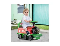 Slickblue 6V Electric Kids Ride On Car Toy Train with 16 Pieces Tracks