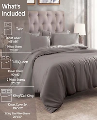 Superior Egyptian Cotton 400 Thread Count Solid Luxury Duvet Cover Set, King/California King