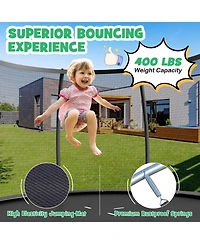 Slickblue 8 Feet Astm Approved Recreational Trampoline with Ladder
