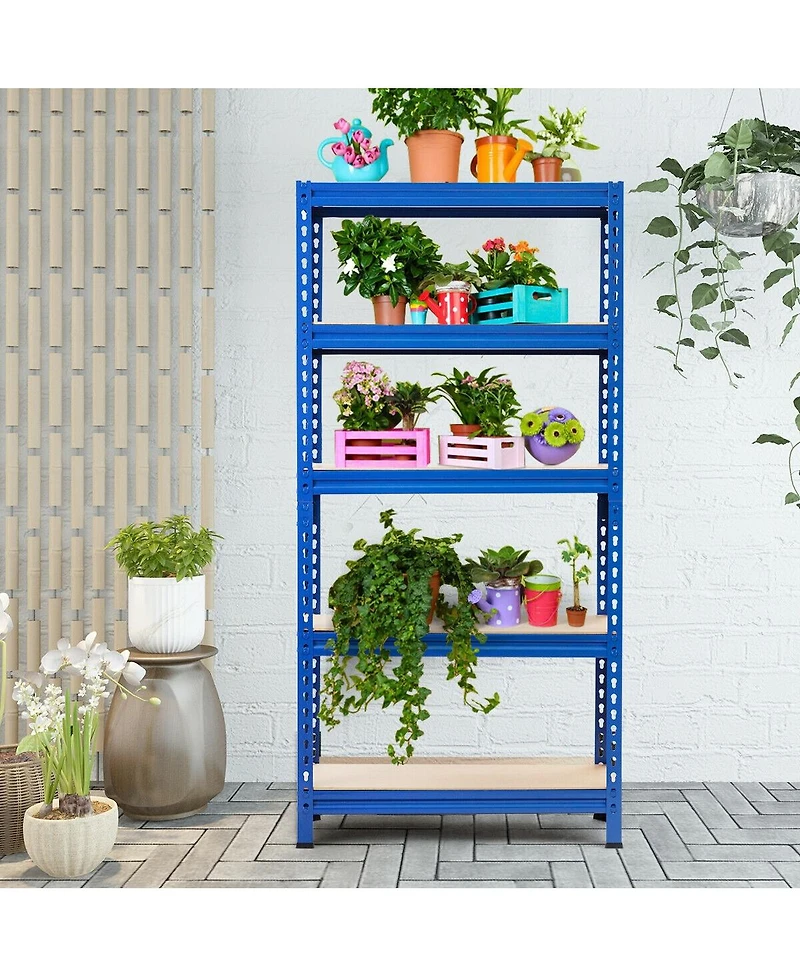 5-Tier Steel Shelving Unit Storage Shelves Heavy Duty Rack