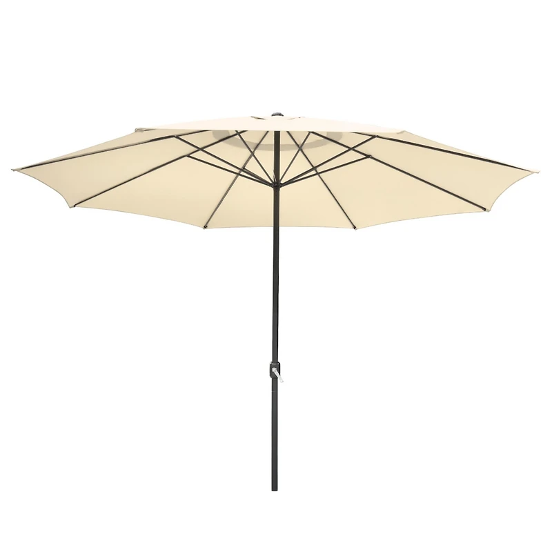 Yescom Xl 13Ft Aluminum Patio Umbrella 8 Rib Heavy Duty Table Parasol Crank Outdoor Garden Deck Beach Furniture
