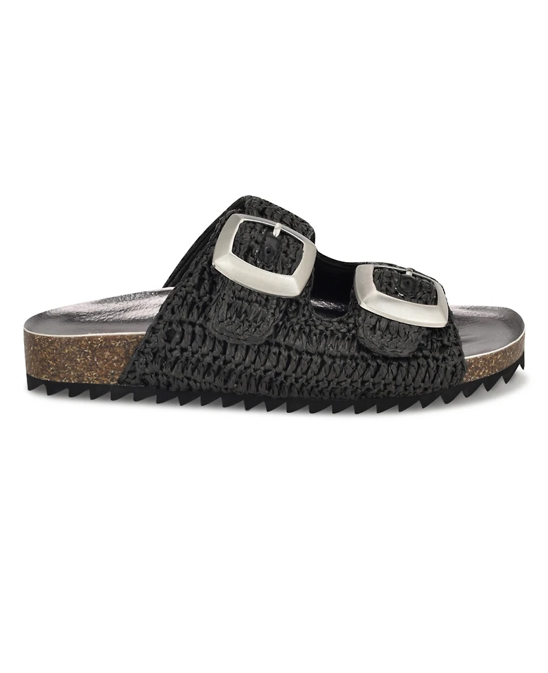 Nine West Women's Tenli Round Toe Casual Flat Sandals