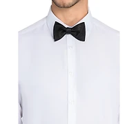 Calabrum Men's Solid Black Pre-Tied Bow Tie