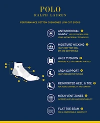 Polo Ralph Lauren Men's 6-Pk. Performance Colorful Low Cut Socks