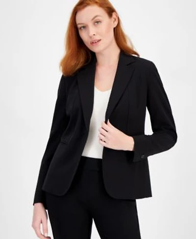 Anne Klein Single Button Notched Lapel Blazer 0 P Xl