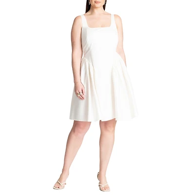 Eloquii Women's Plus Bow Back Mini Dress