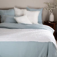 20" x French Linen Pillow with Removable Sham