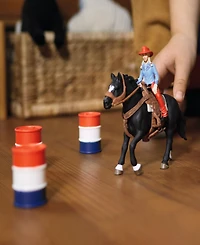Schleich Farm World Cowgirl Barrel Racing Fun Playset