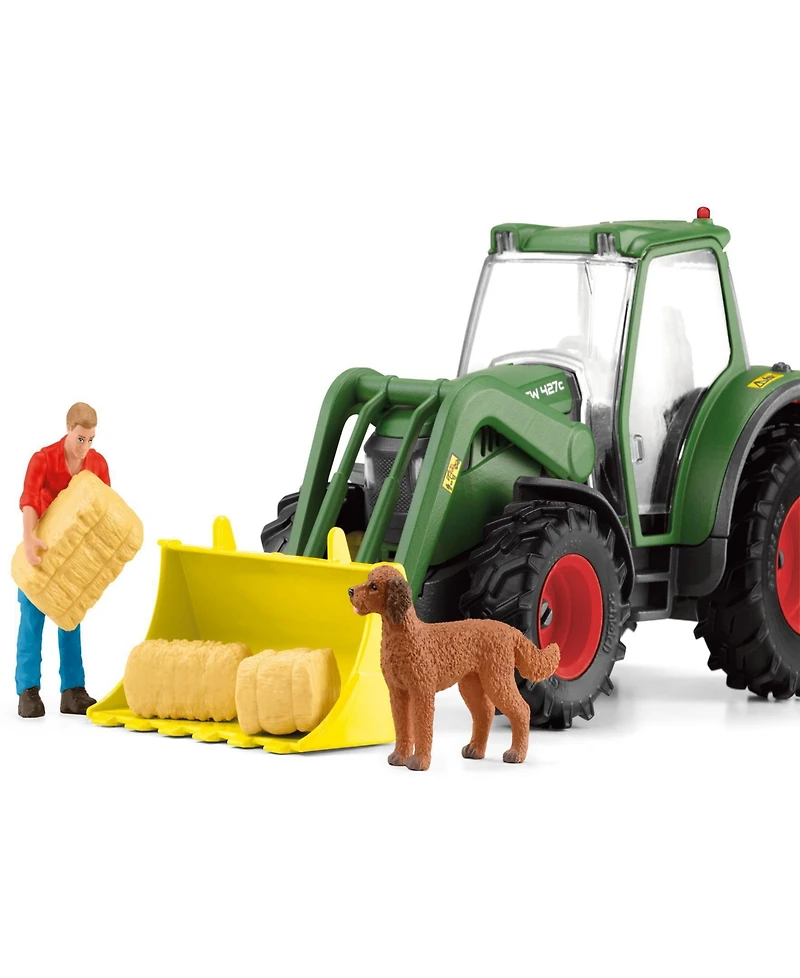 Schleich Farm World Tractor With Trailer Figurine Playset