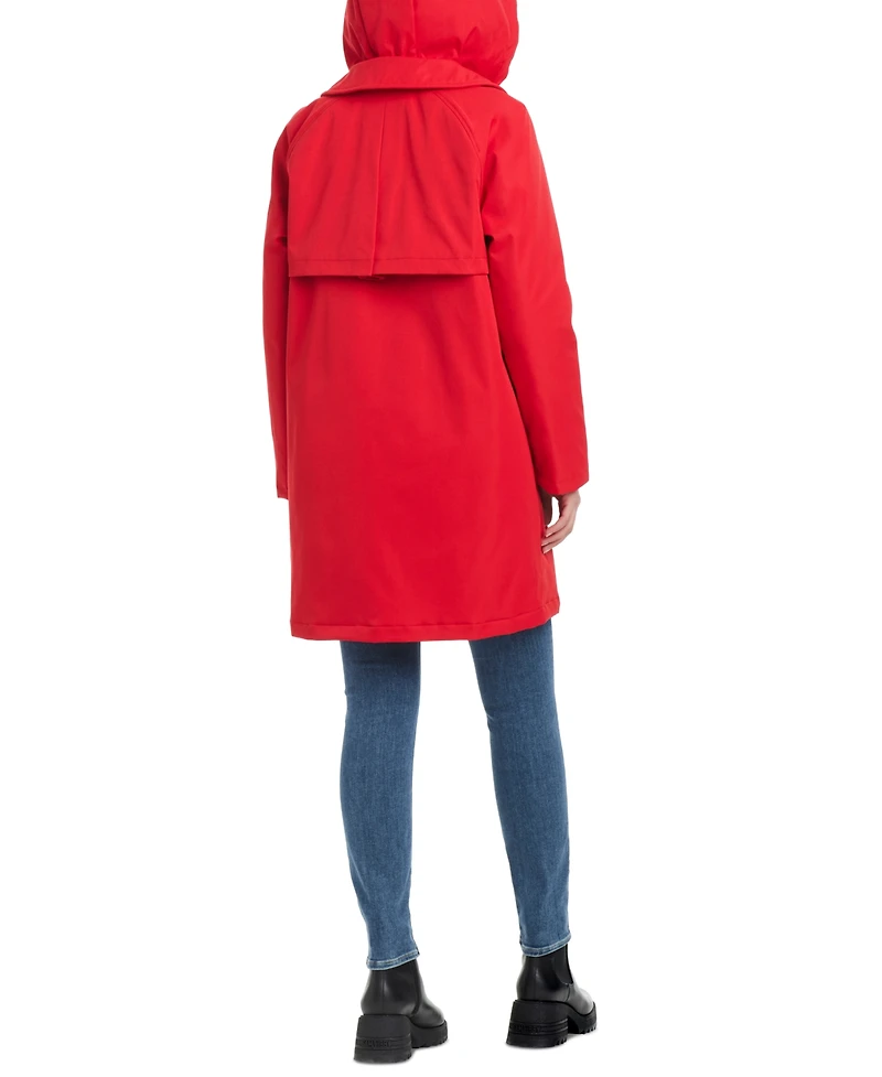 Kate Spade New York Women's Hooded A-Line Raincoat