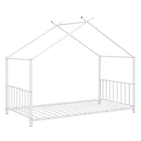 Streamdale Twin Metal House Platform Bed, White