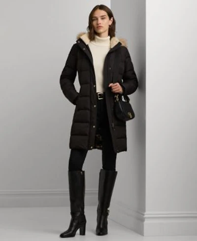 Lauren Ralph Lauren Womens Faux Fur Hooded Puffer Coat P Xs Xxl