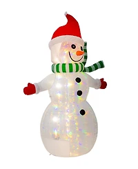 Glitzhome 8FT Lighted Inflatable Icy Snowman Decor