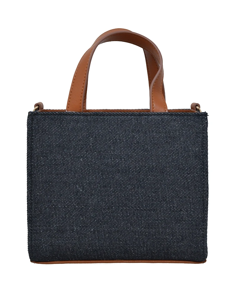 Bebe Rian Denim Mini Satchel Bag