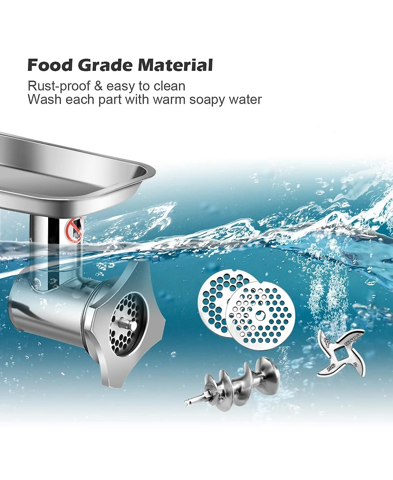 Sugift Heavy Duty 1.5HP 1100W 550LB/h Commercial Grade Meat Grinder